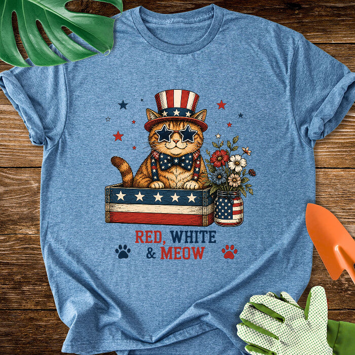Red, White & Meow T-Shirt