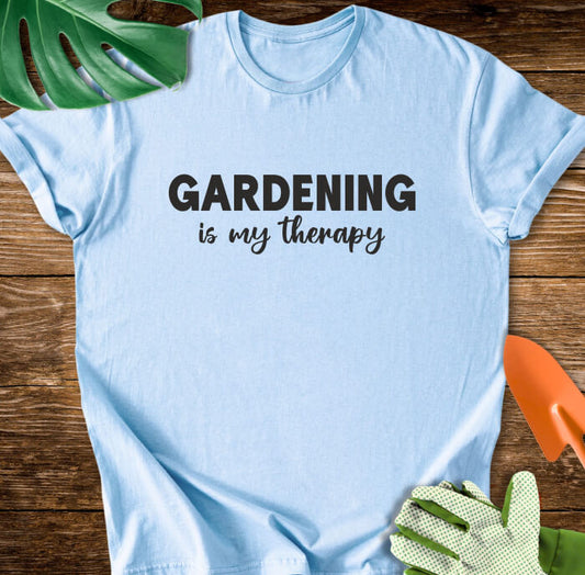 Gardening Is My Therapy Minimalist Quote T-Shirt