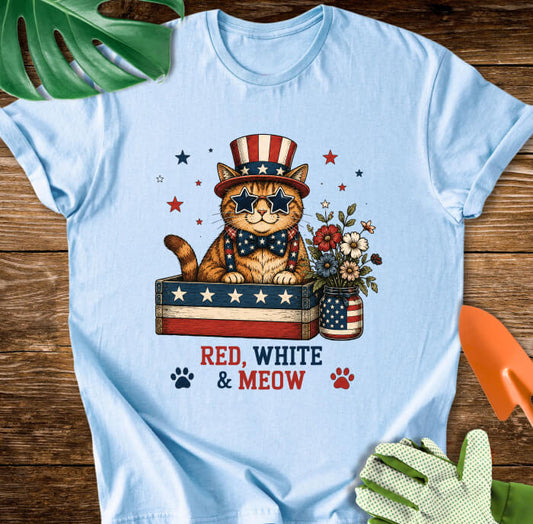Red, White & Meow T-Shirt