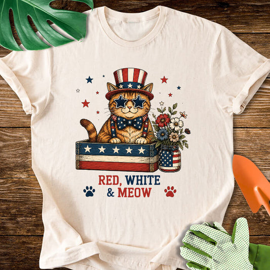 Red, White & Meow T-Shirt