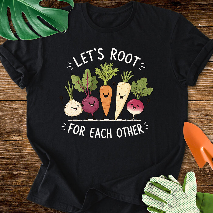 Let's Root For Each Other Cute Root Vegetable Friends T-Shirt