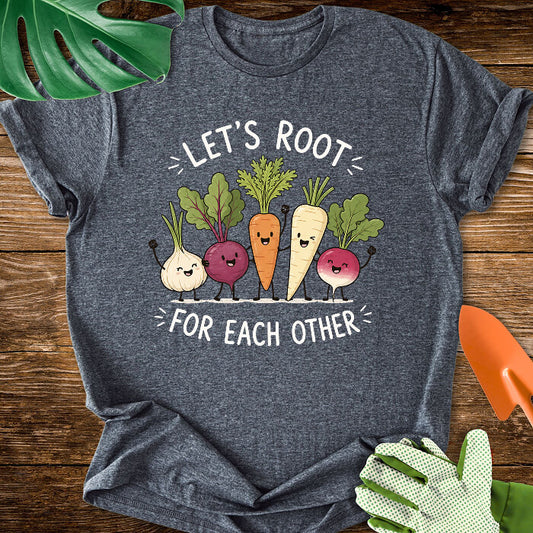 Let's Root For Each Other Cute Root Vegetable Friends T-Shirt