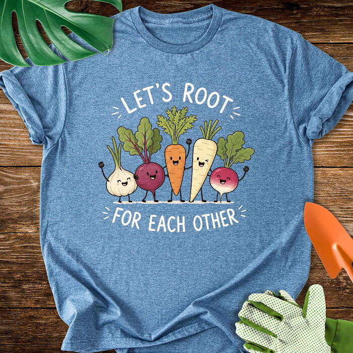 Let's Root For Each Other Cute Root Vegetable Friends T-Shirt