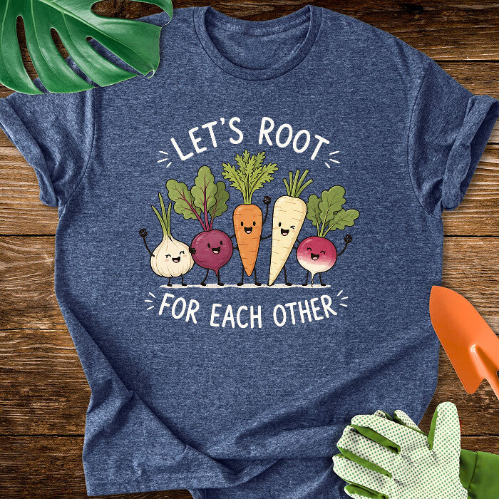 Let's Root For Each Other Cute Root Vegetable Friends T-Shirt