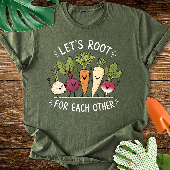 Let's Root For Each Other Cute Root Vegetable Friends T-Shirt
