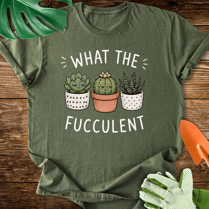What The Fucculent Unimpressed Succulents T-Shirt
