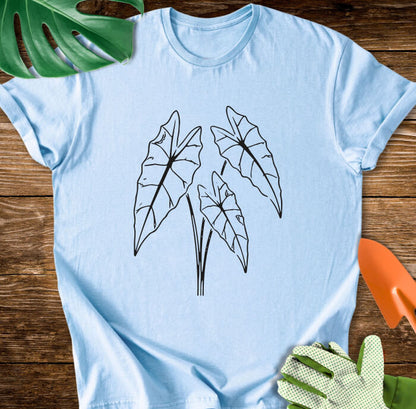 Minimalist Alocasia Plant Art T-Shirt