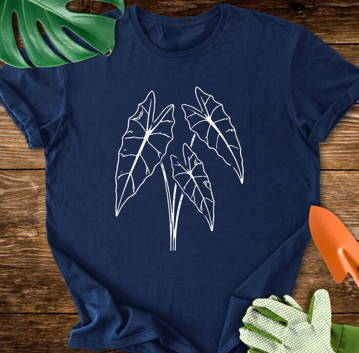 Minimalist Alocasia Plant Art T-Shirt