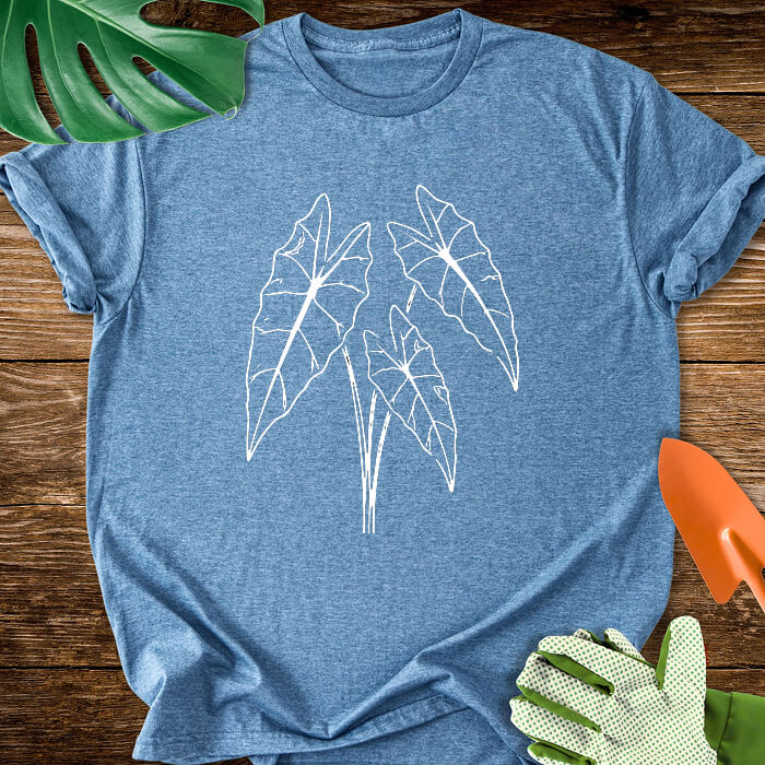 Minimalist Alocasia Plant Art T-Shirt