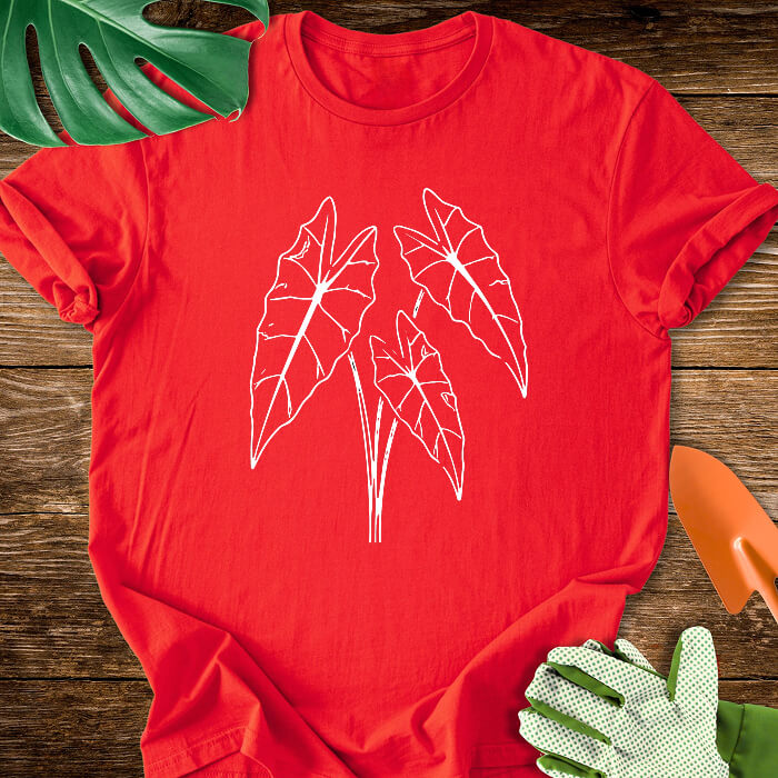 Minimalist Alocasia Plant Art T-Shirt