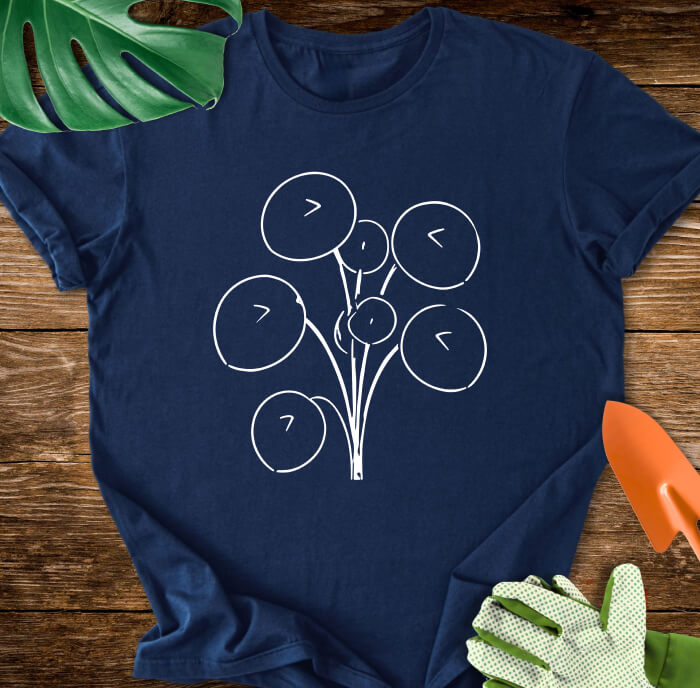 Minimalist Chinese Money Plant Art T-Shirt