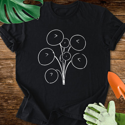 Minimalist Chinese Money Plant Art T-Shirt
