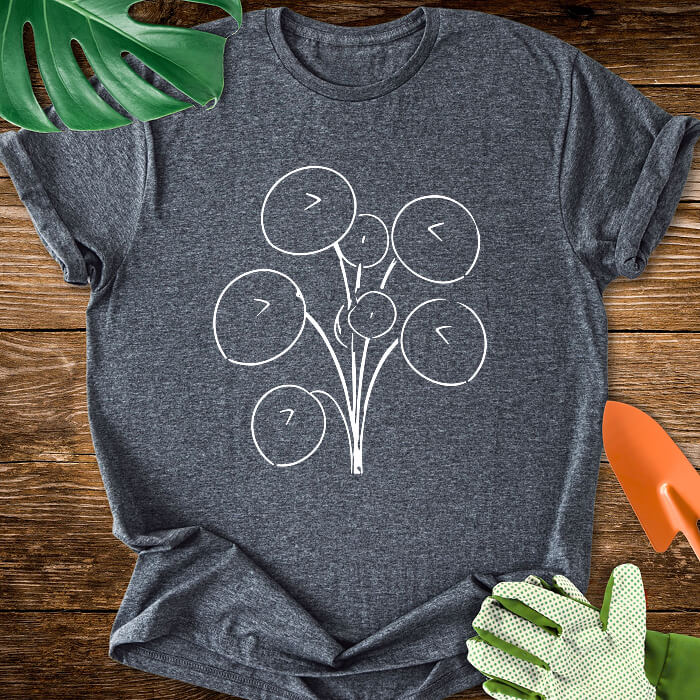 Minimalist Chinese Money Plant Art T-Shirt