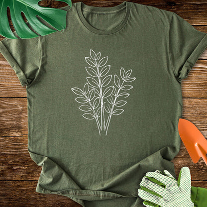 Minimalist ZZ Plant Art T-Shirt
