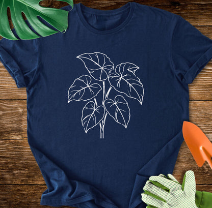 Minimalist Syngonium Plant Art T-Shirt