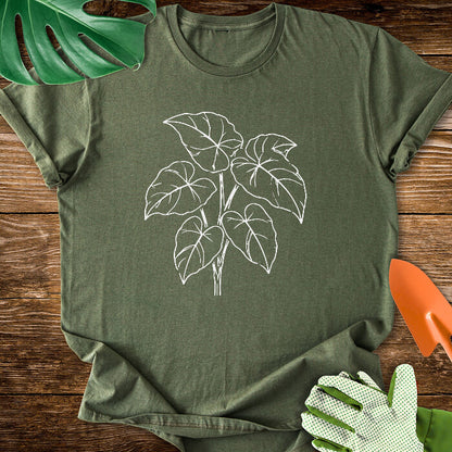 Minimalist Syngonium Plant Art T-Shirt