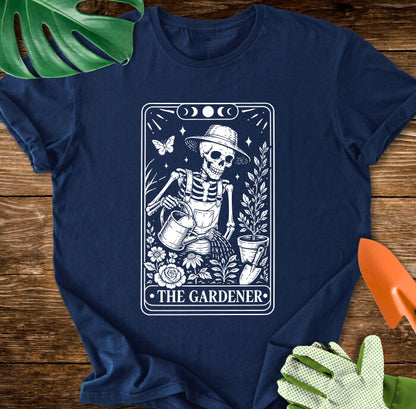 The Gardener Skeleton Tarot Card T-Shirt