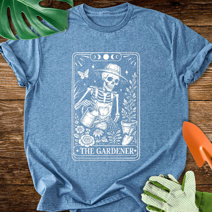 The Gardener Skeleton Tarot Card T-Shirt