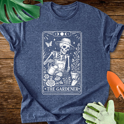 The Gardener Skeleton Tarot Card T-Shirt