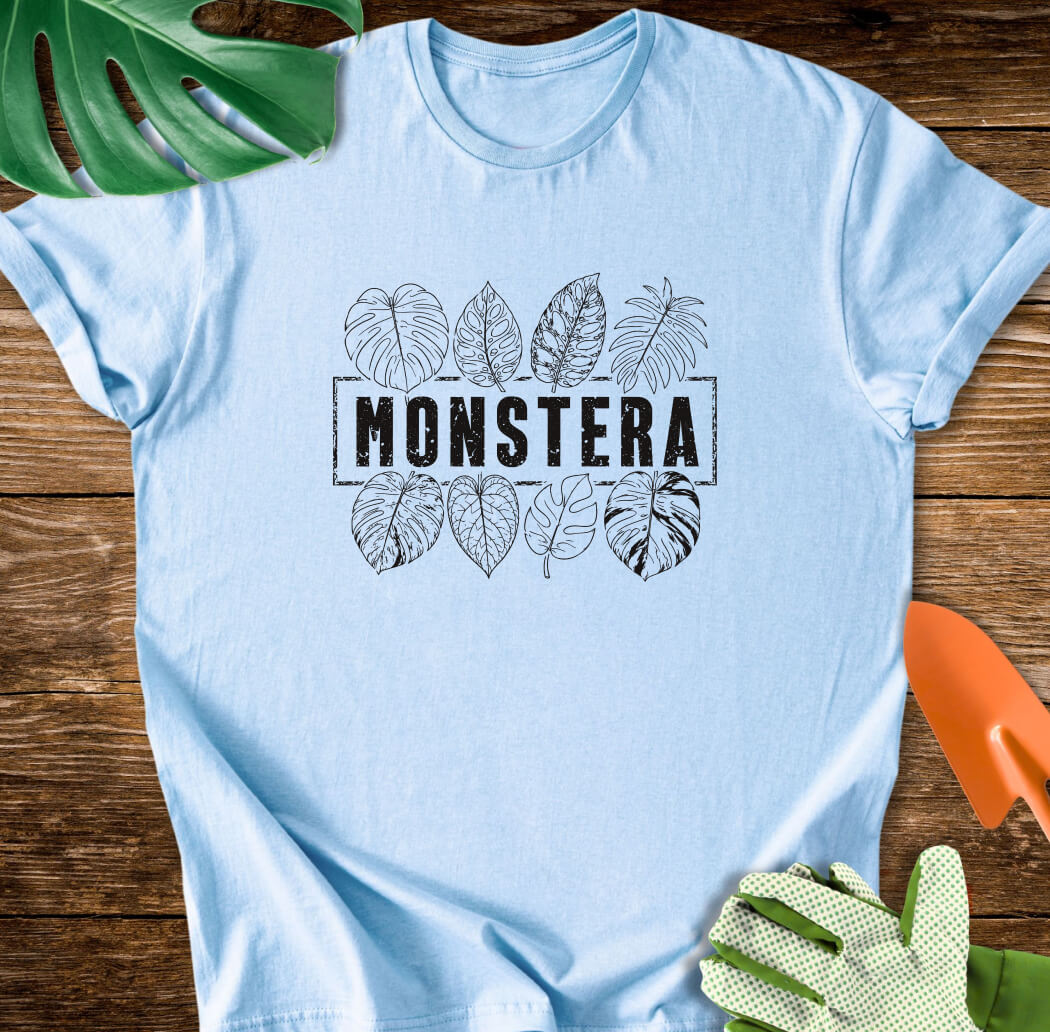 Minimalist Monstera Leaf Collection T-Shirt