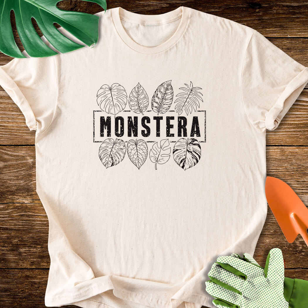 Minimalist Monstera Leaf Collection T-Shirt