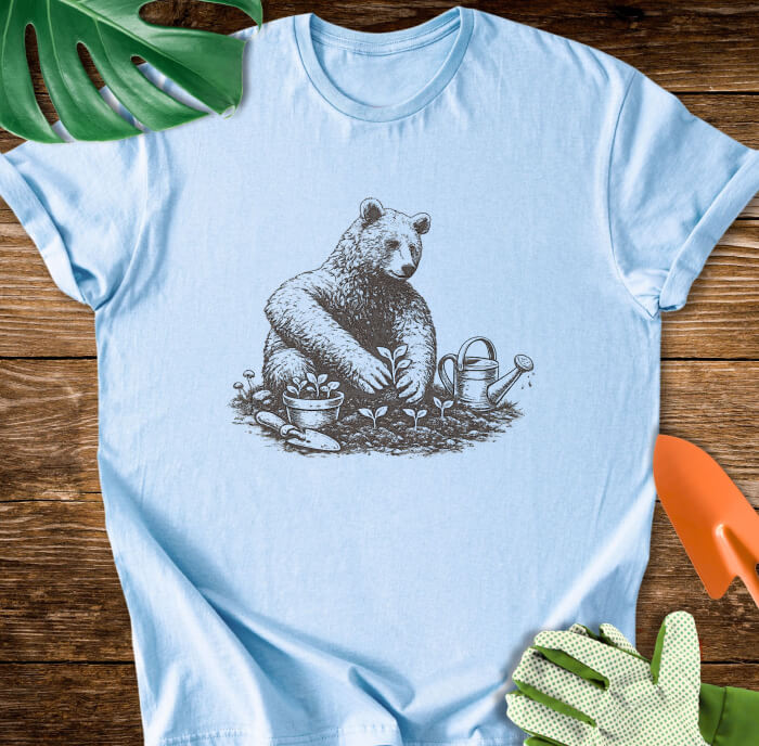 Vintage Gardening Bear T-Shirt
