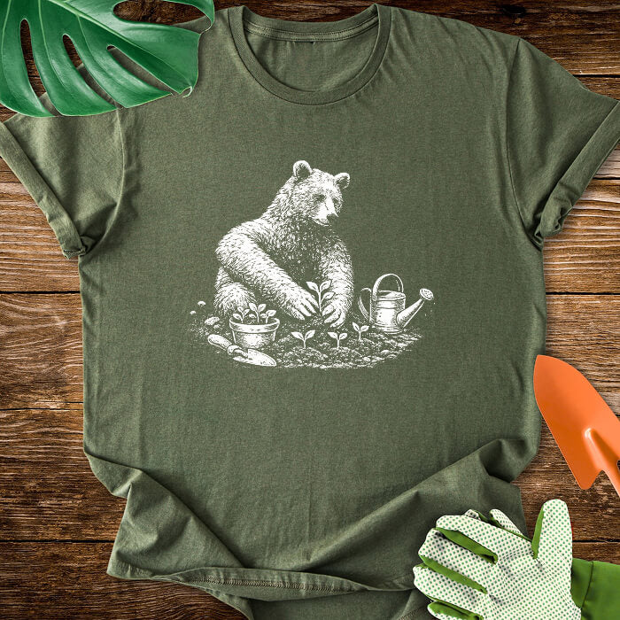 Vintage Gardening Bear T-Shirt
