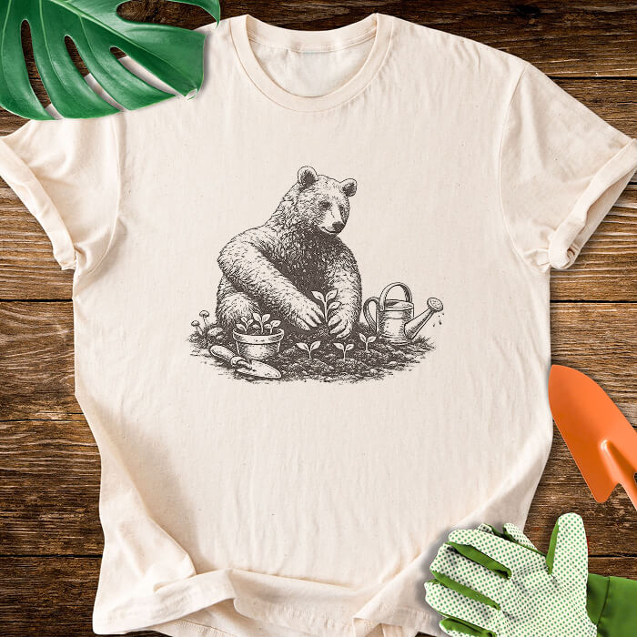 Vintage Gardening Bear T-Shirt