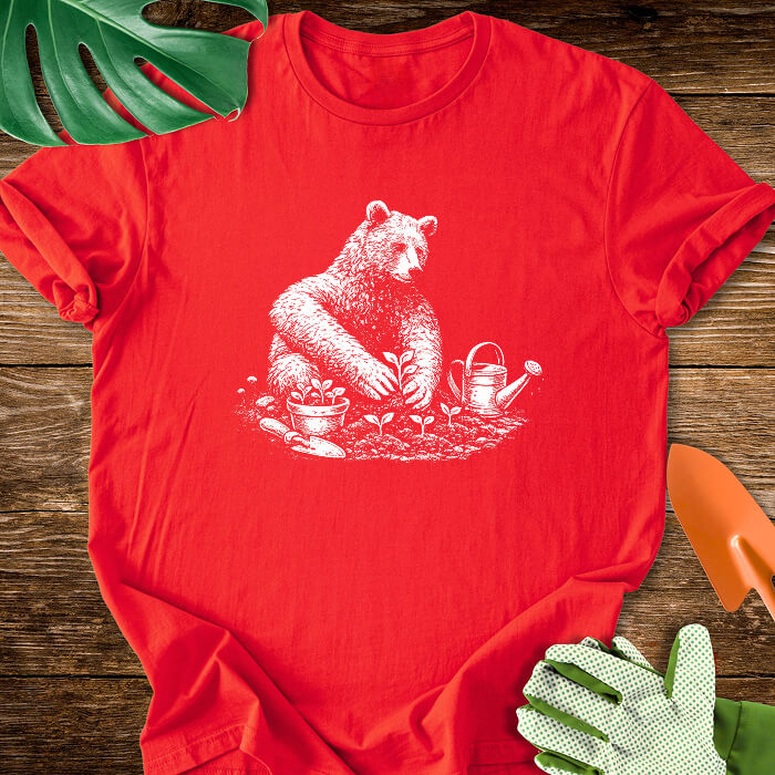 Vintage Gardening Bear T-Shirt