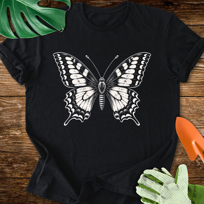 Butterfly – Vintage Engraving Line Art T-Shirt