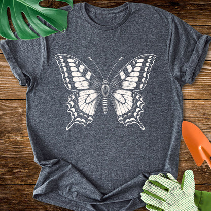 Butterfly – Vintage Engraving Line Art T-Shirt