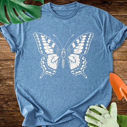 Butterfly – Vintage Engraving Line Art T-Shirt