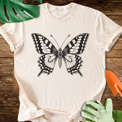 Butterfly – Vintage Engraving Line Art T-Shirt