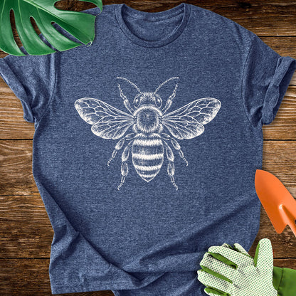 Honeybee – Vintage Engraving Line Art T-Shirt