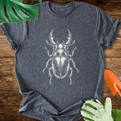 Stag Beetle – Vintage Engraving Line Art T-Shirt