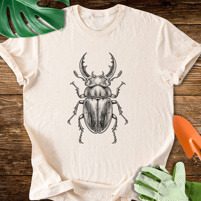 Stag Beetle – Vintage Engraving Line Art T-Shirt