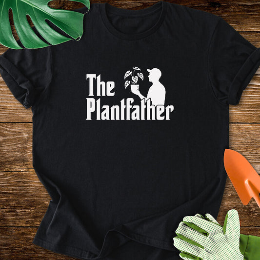 The Plantfather plant dad t-shirt design black