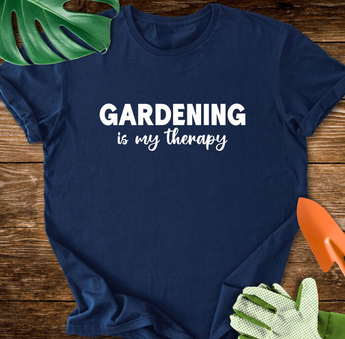 Gardening Is My Therapy Minimalist Quote T-Shirt