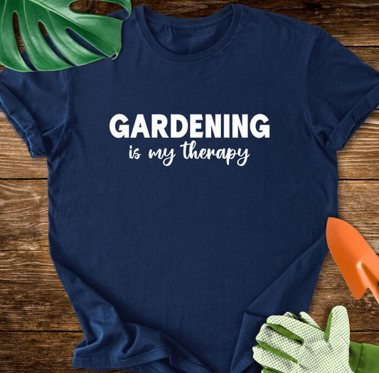 Gardening Is My Therapy Minimalist Quote T-Shirt