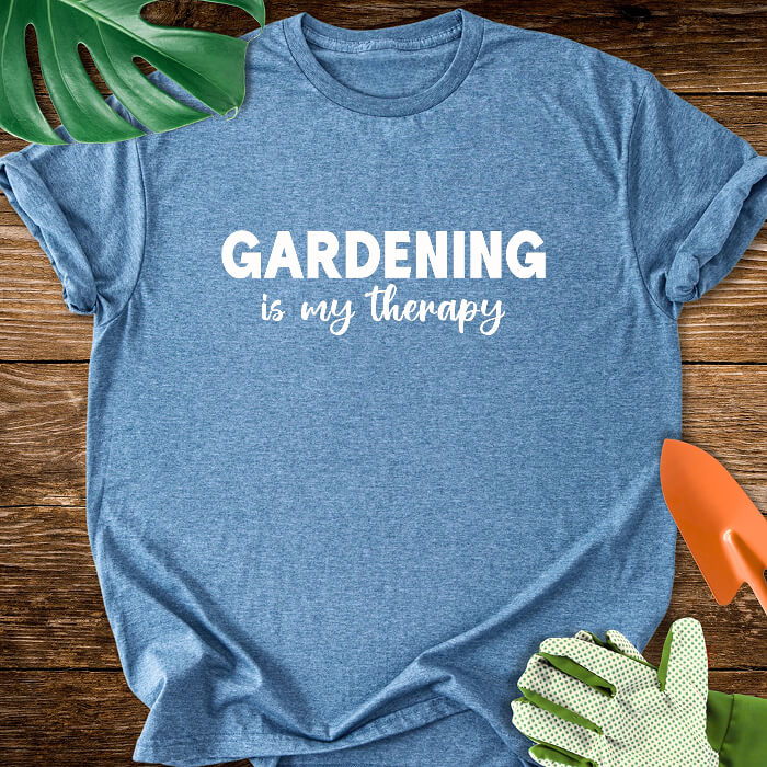 Gardening Is My Therapy Minimalist Quote T-Shirt