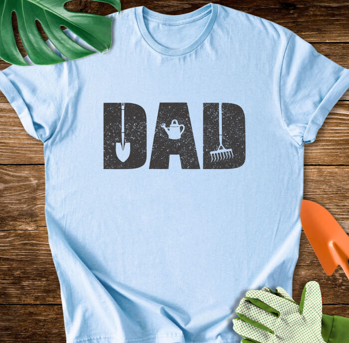 Gardening Dad Tool Lettering T-Shirt