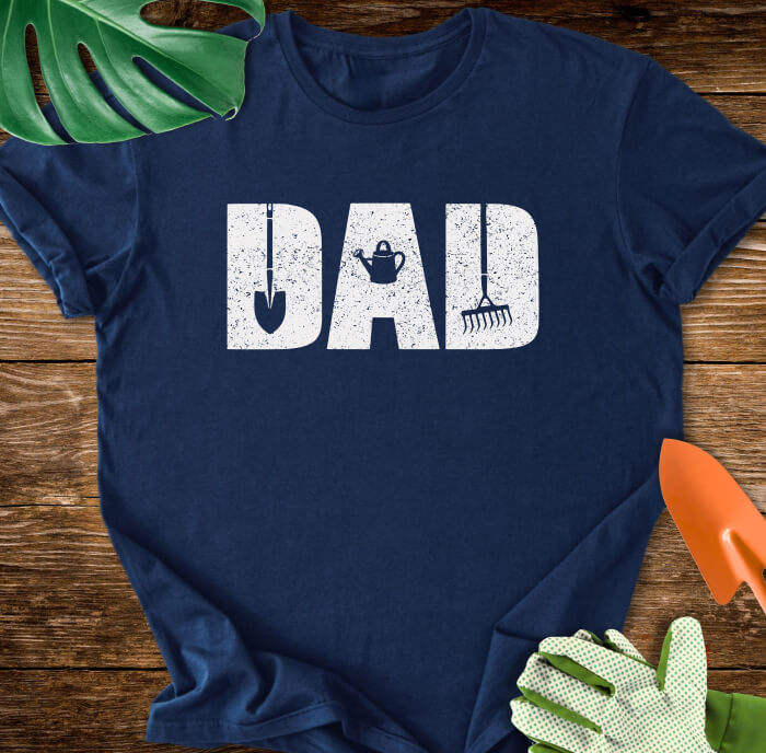 Gardening Dad Tool Lettering T-Shirt