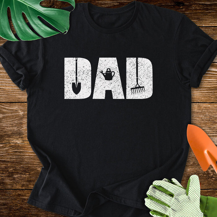 Gardening Dad Tool Lettering T-Shirt