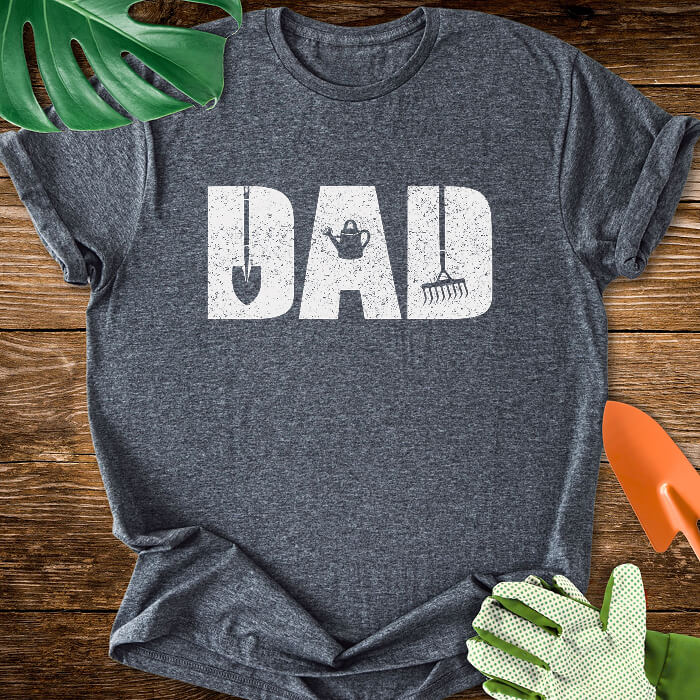 Gardening Dad Tool Lettering T-Shirt