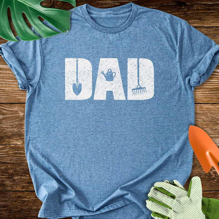 Gardening Dad Tool Lettering T-Shirt