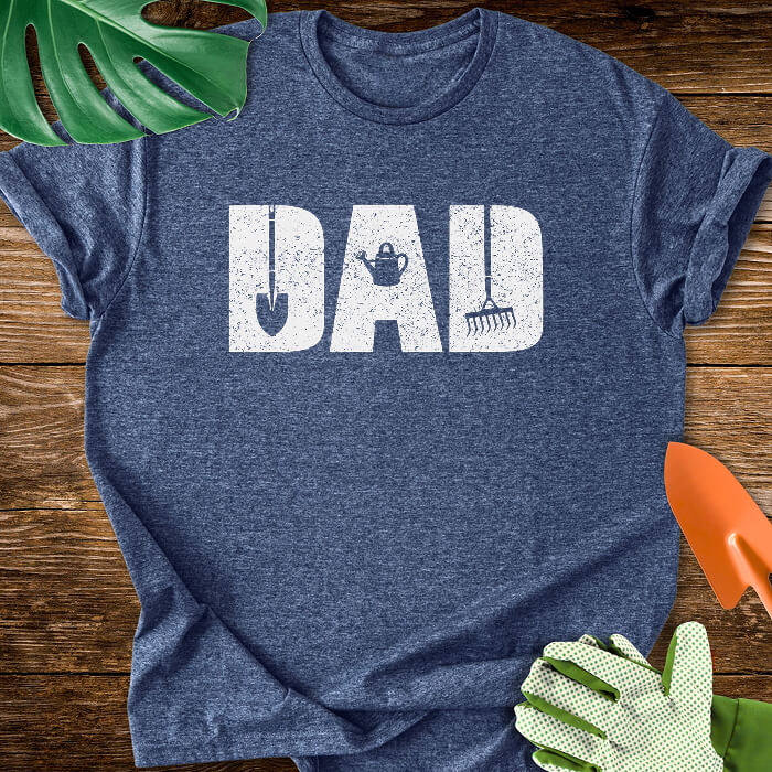 Gardening Dad Tool Lettering T-Shirt
