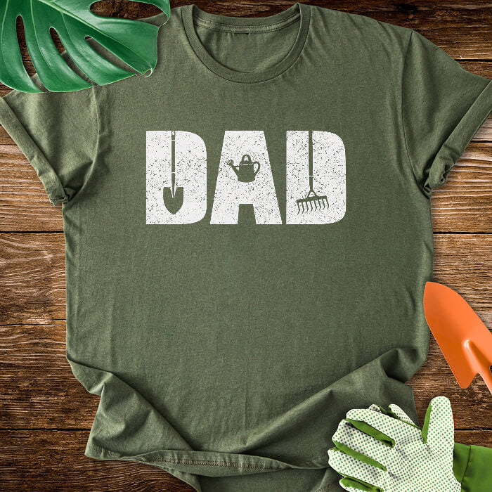 Gardening Dad Tool Lettering T-Shirt