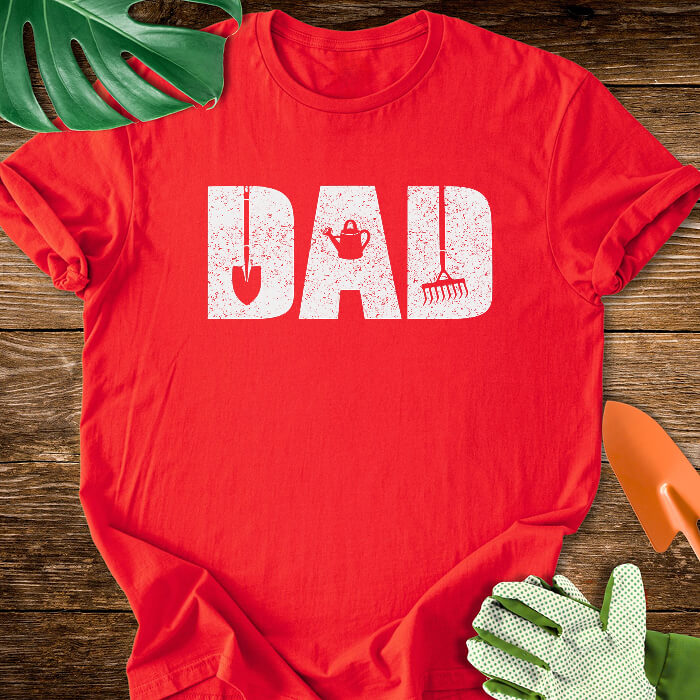 Gardening Dad Tool Lettering T-Shirt