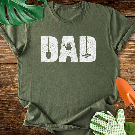 Gardening Dad Tool Lettering T-Shirt