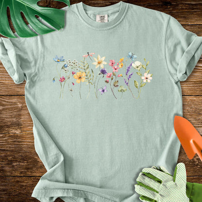 Watercolor Wildflowers T-Shirt | Comfort Colors
